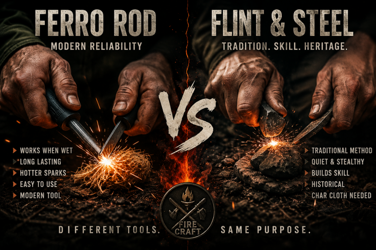 Ferro Rod vs Flint and Steel